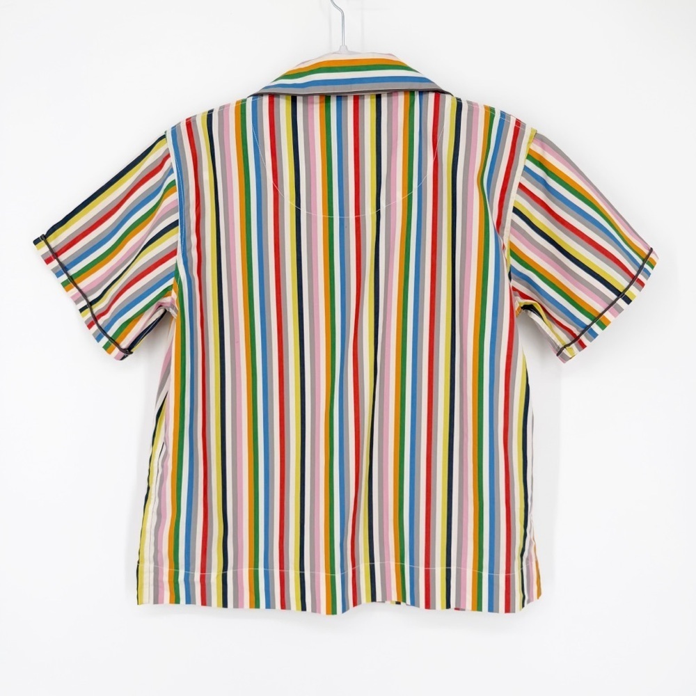 Nwt Sleepy Jones Corita Pajama Top Color Wheel Stripe Size Small — image 2 of 7
